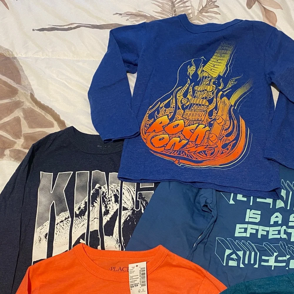 The Children's Place bundle of 5 long sleeve shirts size 4/xs brand new w tags